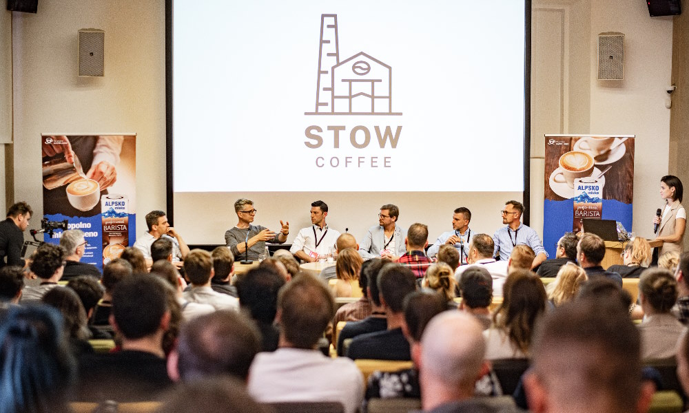 The Haute Cuisine & Specialty Coffee panel at the 2024 Ljubljana event.