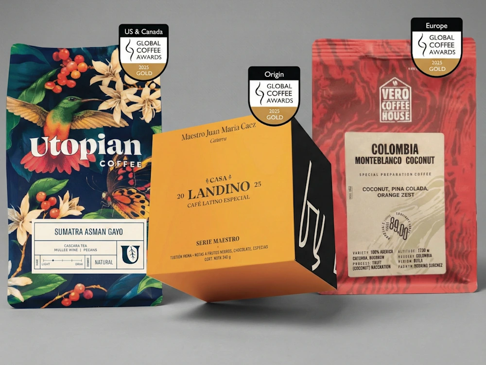 Global Coffee Awards bags.